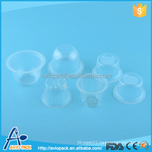 High barrier microwaveable clear plastic mini cup jelly